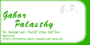 gabor palasthy business card